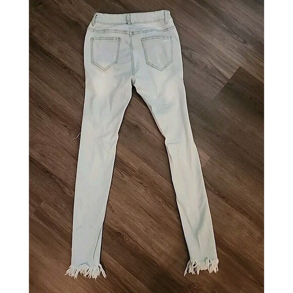 Showpo Jeans Womens Distress Light Washed Size 8 Skinny - Picture 5 of 7